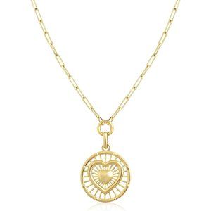 Women Medallion Coin Trendy 14K Gold Filled Water Tarnish Resistant Necklace